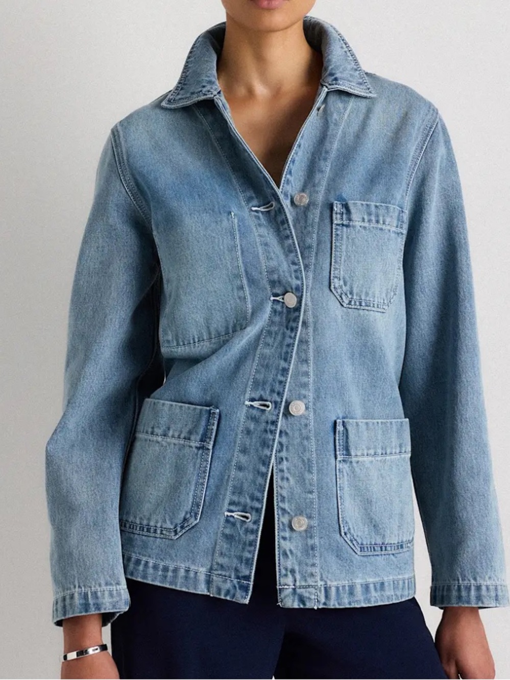 Quince denim chore jacket size small brand new